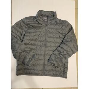 Uniqlo Down Feather Quilted Puffer Lightweight Packable Zip Pocket Winter Coat L
